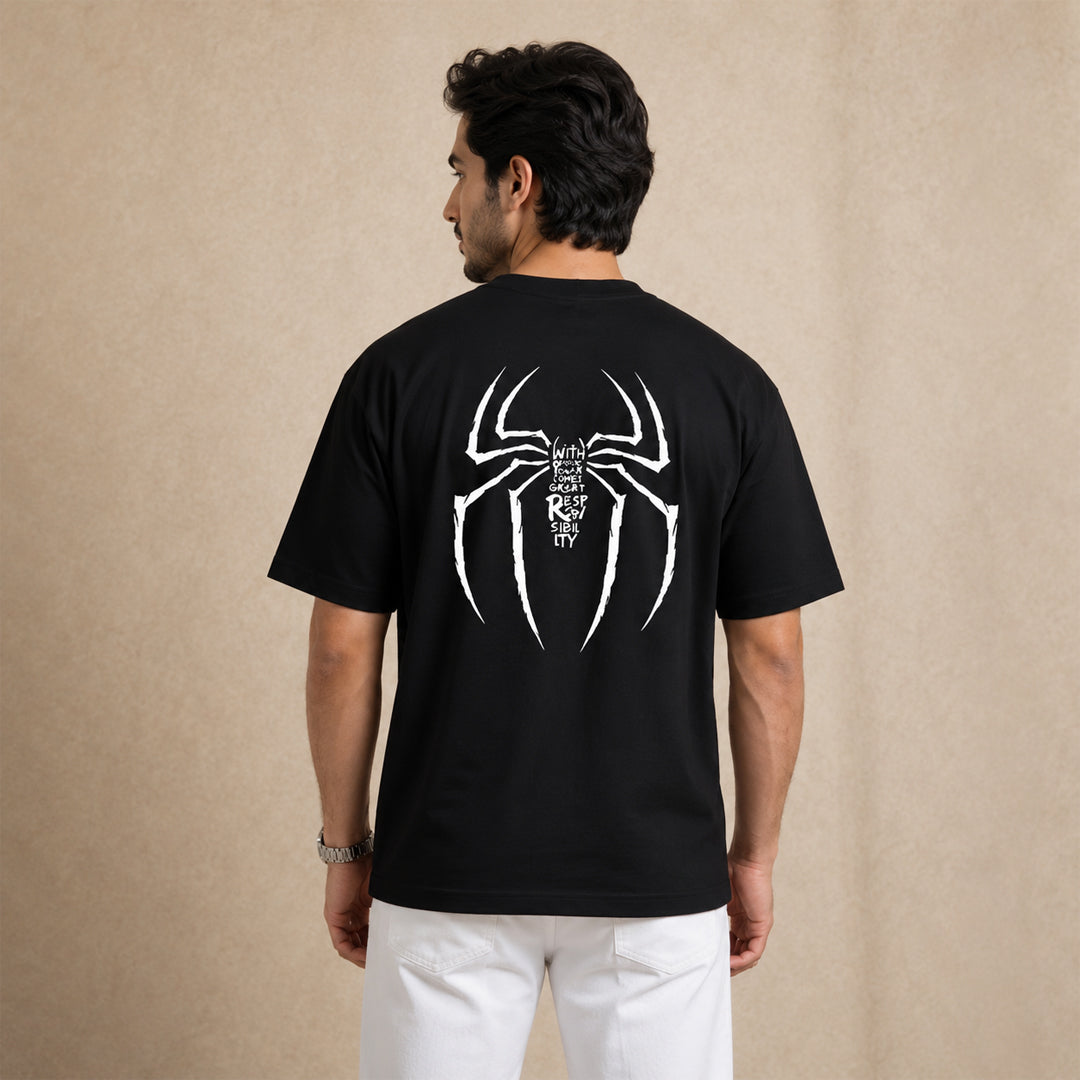 Spider Graphic T-Shirt – Black