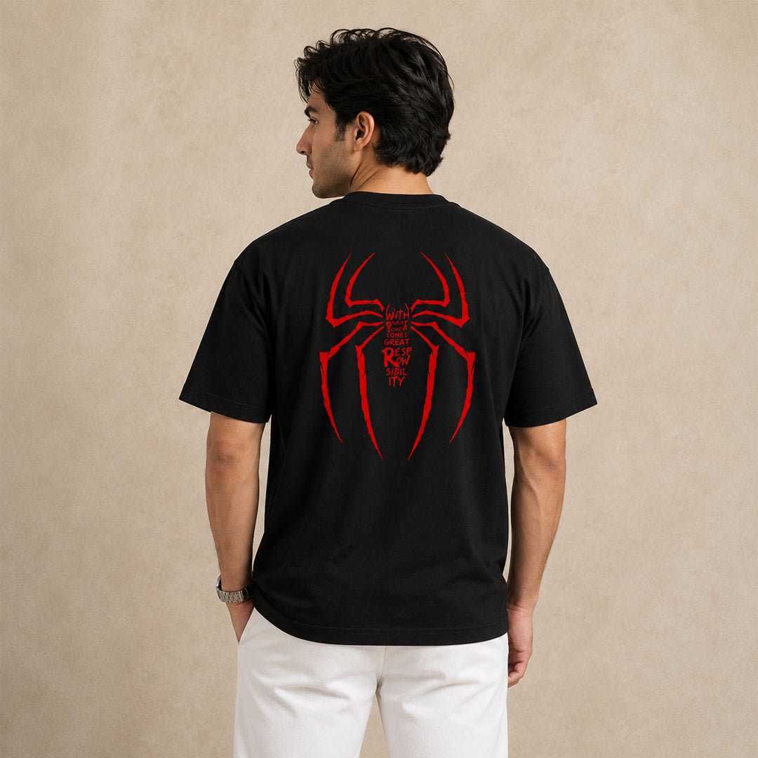 Spider Graphic T-Shirt – Black/Red