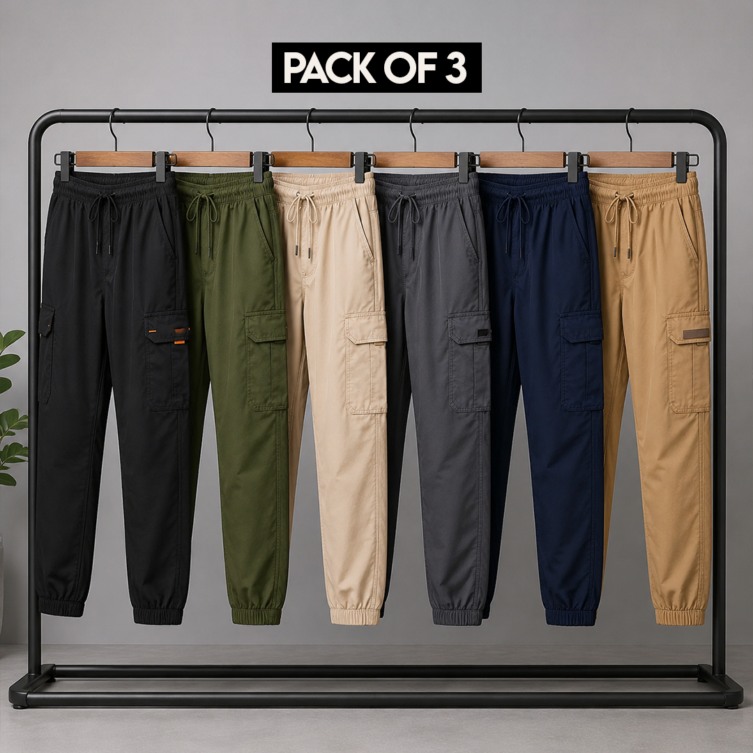pack of 3 Cargo Trousers