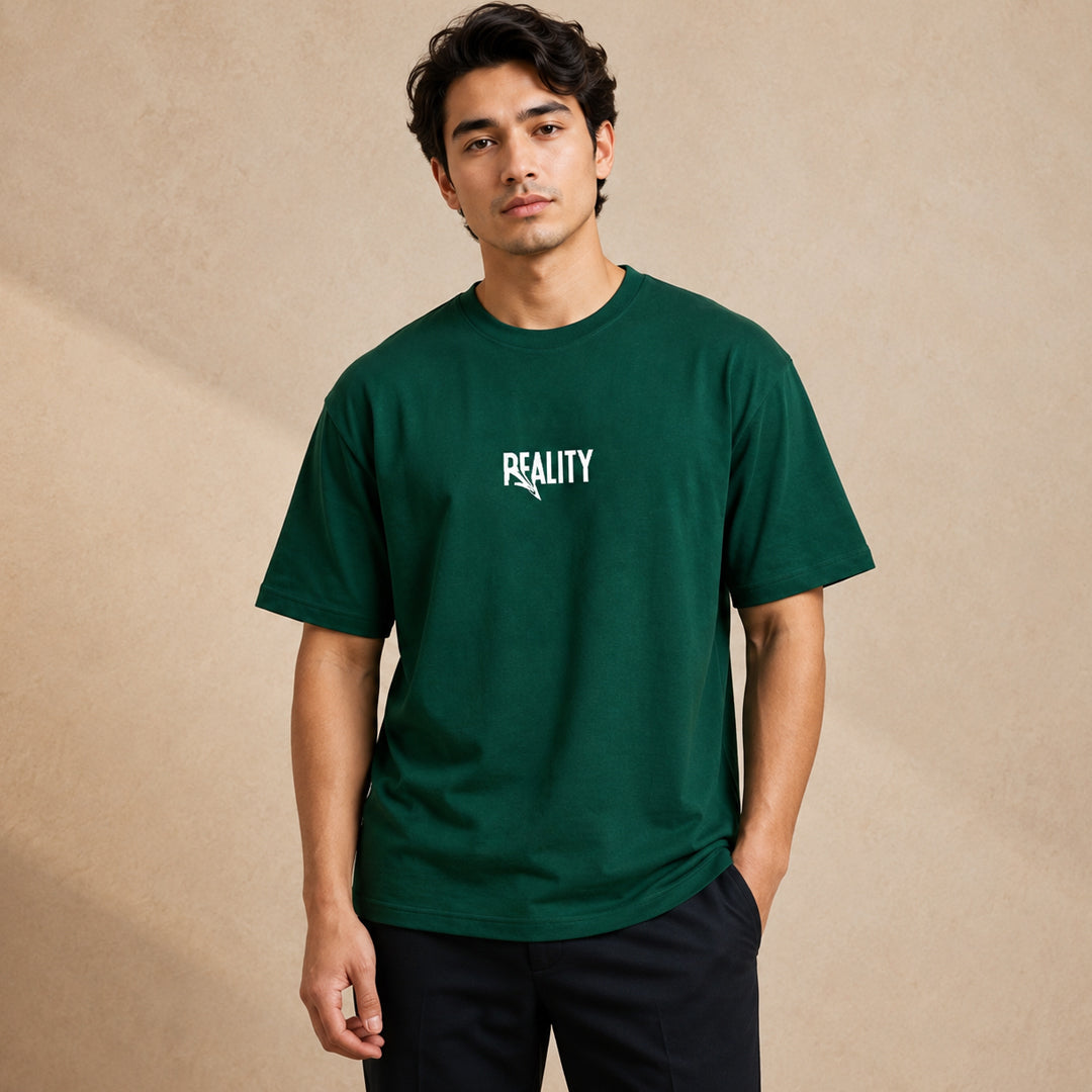 Reality Graphic T-Shirt – Forest Green