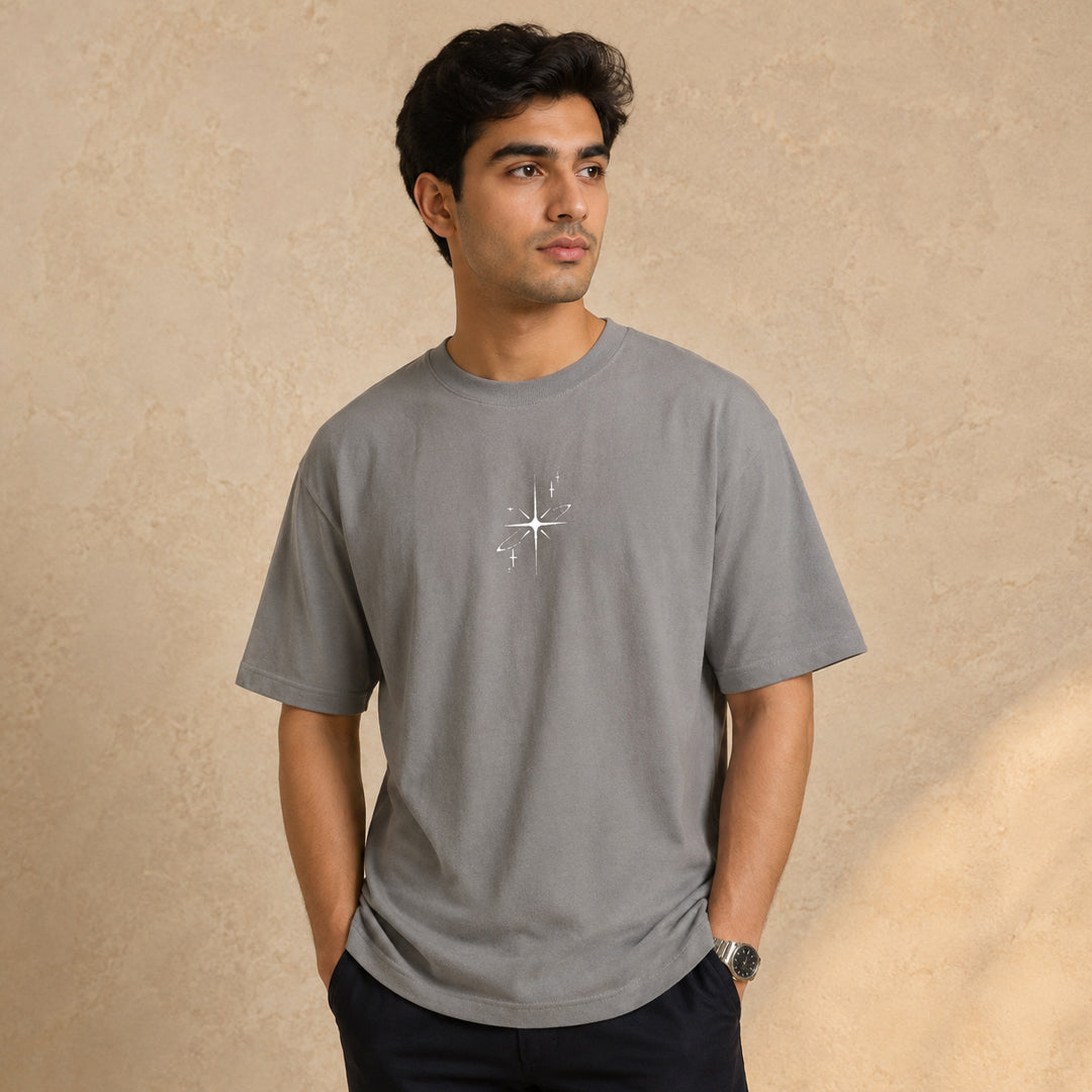 Star Graphic T-Shirt – Grey
