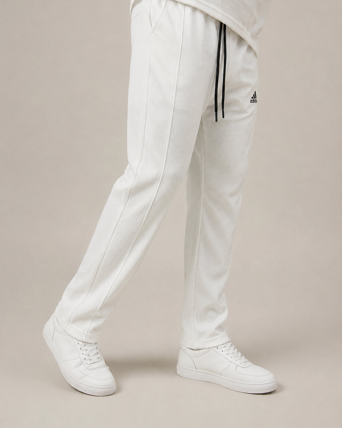 Waffle Trousers White