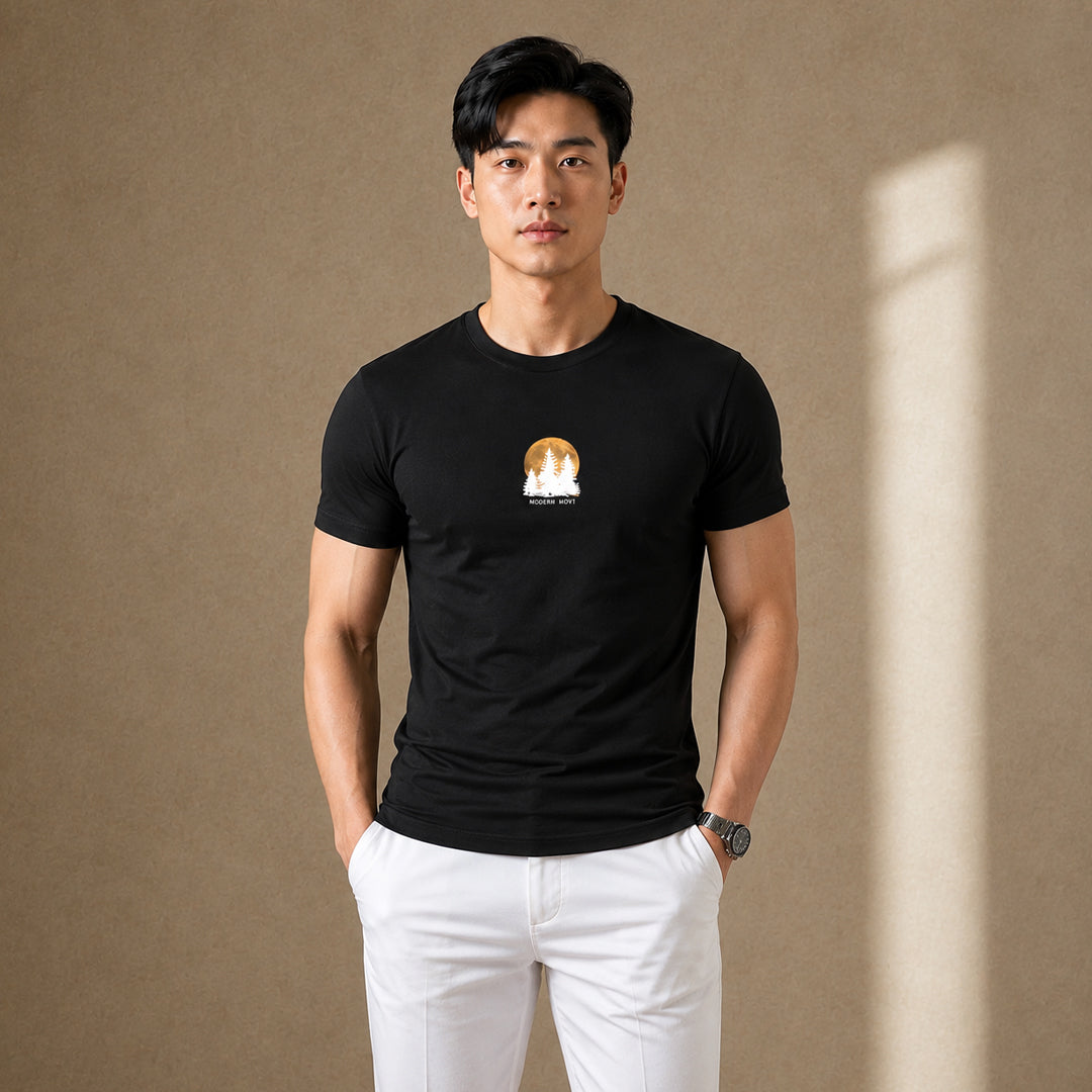 Modern Move Graphic T-Shirt – Black | Premium Cotton Oversized Tee