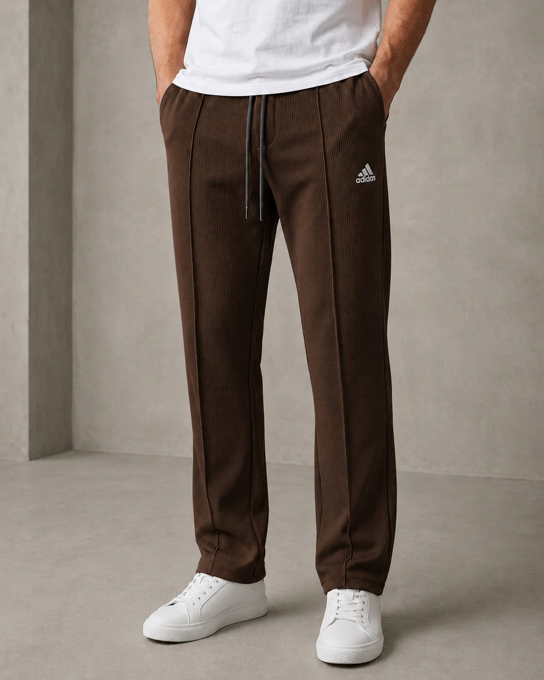 Waffle Trousers Dark brown