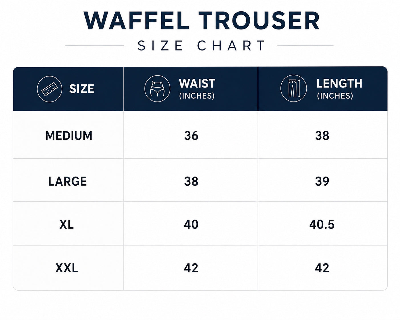 Waffle Trousers White