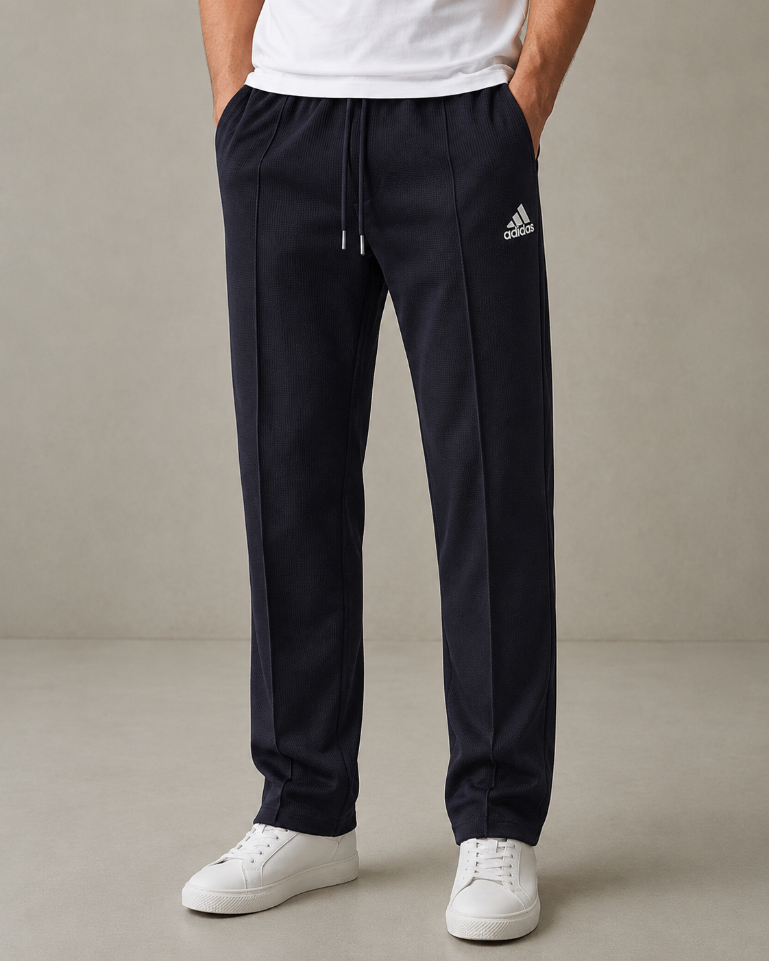 Waffle Trousers Black