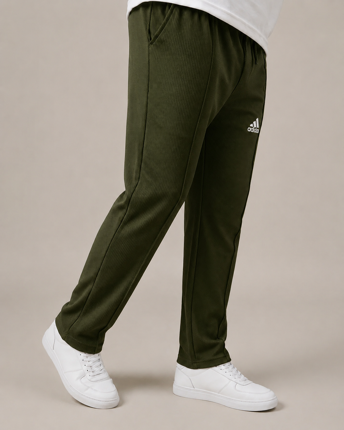 Waffle Trousers olive green